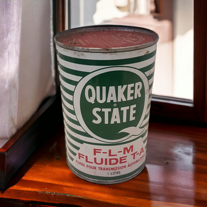 Vintage Quaker State F-L-M Transmission Fluid oil can