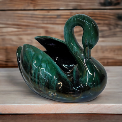 Blue Mountain Pottery Swan Vase