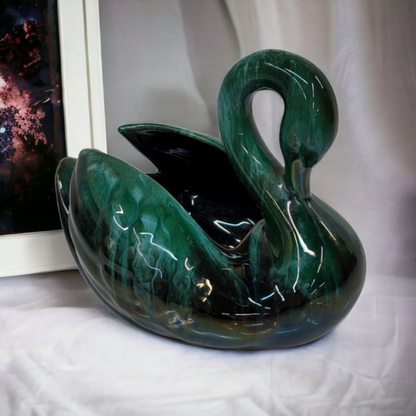 Blue Mountain Pottery Swan Vase