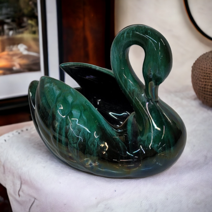 Blue Mountain Pottery Swan Vase