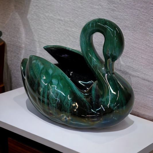 Blue Mountain Pottery Swan Vase