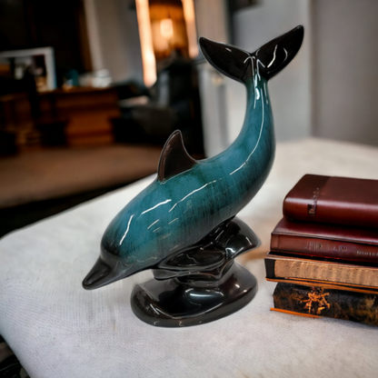 Blue Mountain Pottery Dolphin Statue