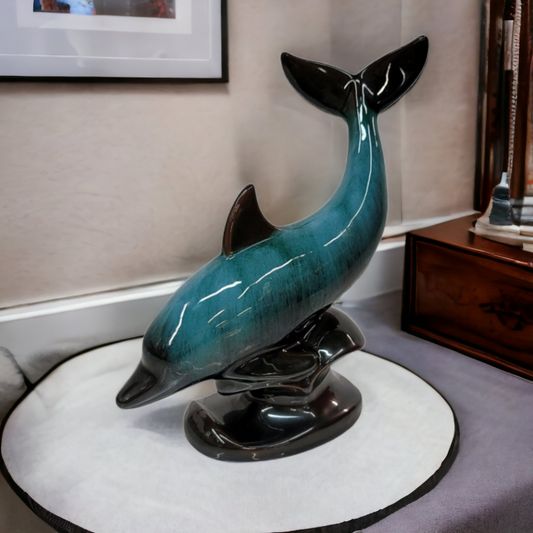 Blue Mountain Pottery Dolphin Statue