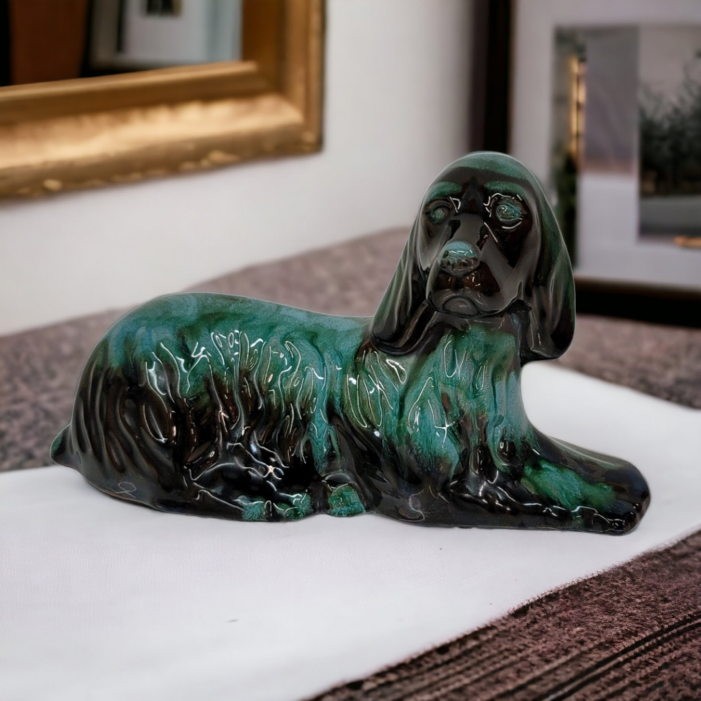 Blue Mountain Pottery Dog Statue Canadian Art Pottery