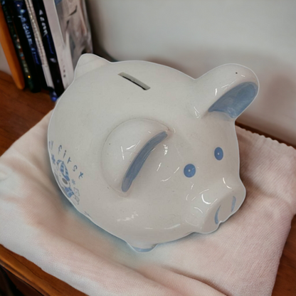 Ceramic Piggy Bank Baby Gift My First Piggy Bank