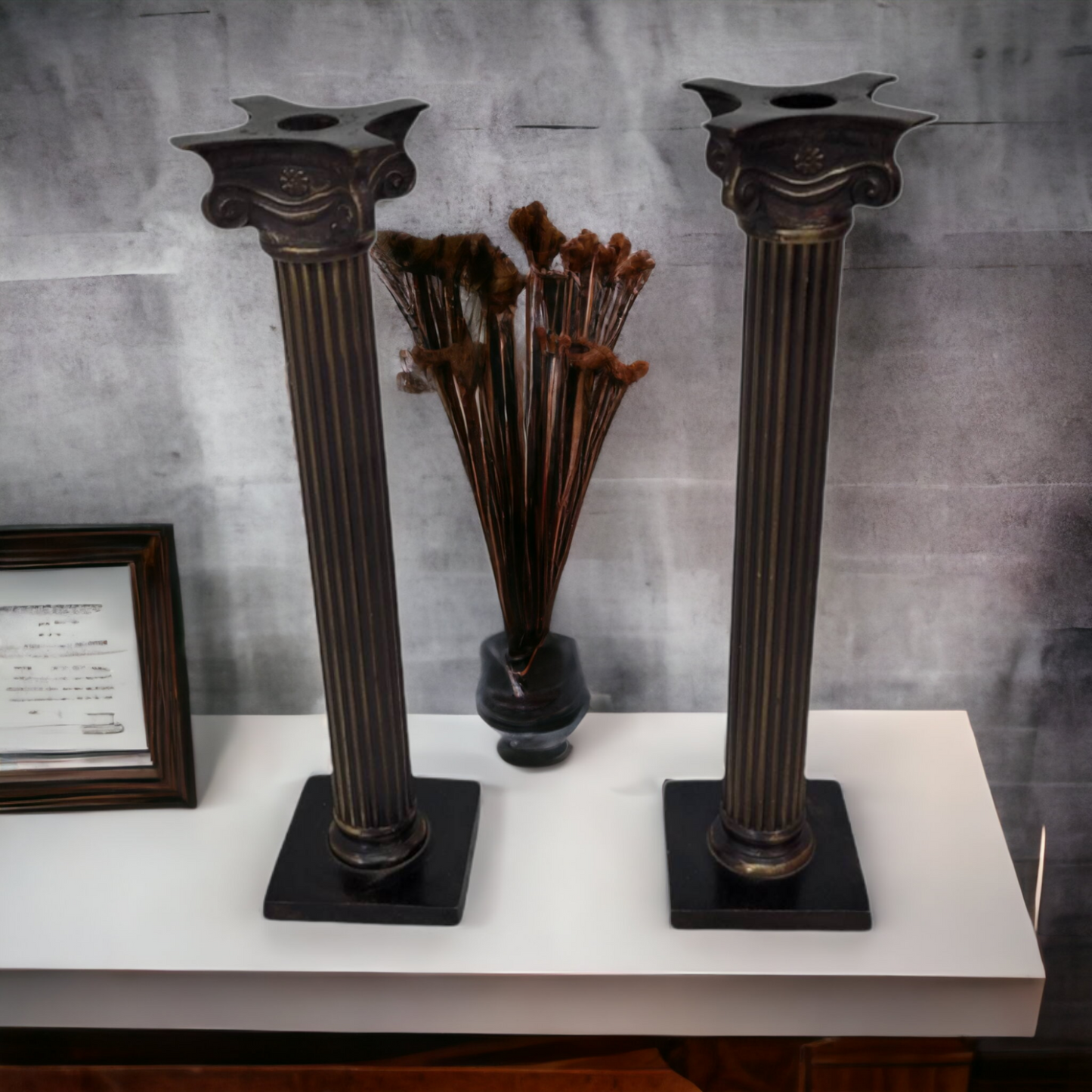 Grecian Column Candle Holders Classical Decor