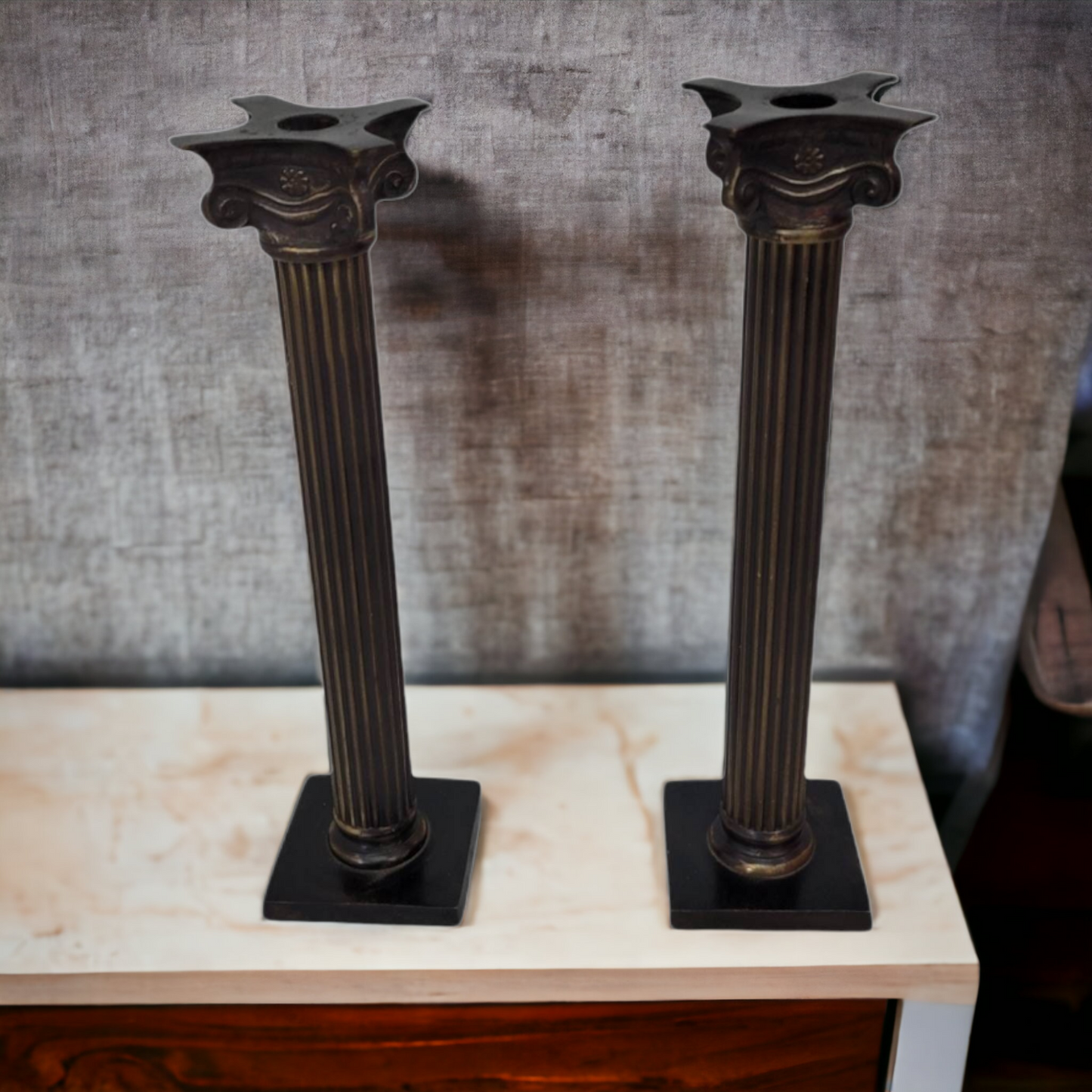 Grecian Column Candle Holders Classical Decor