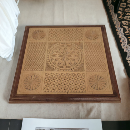 Decorative Chip Carved Tramp Art Signed Artwork