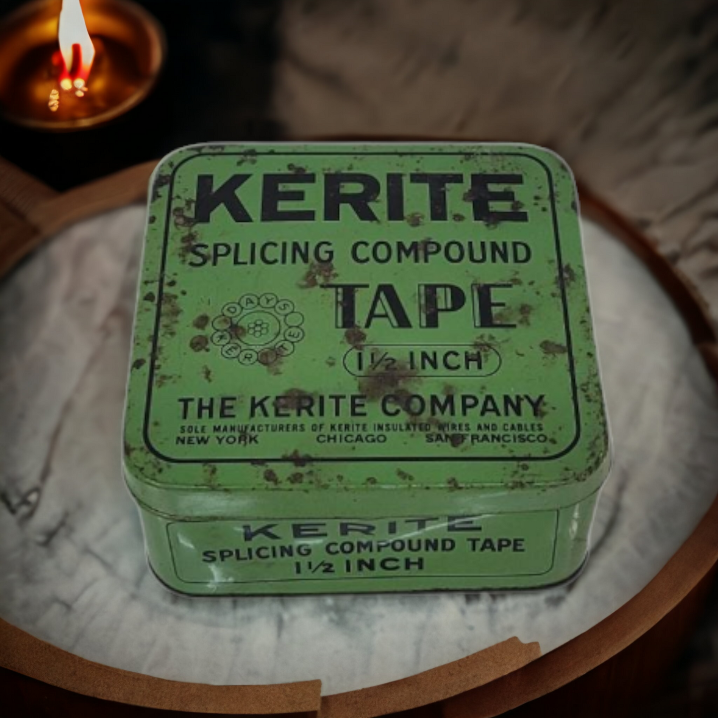 Vintage Kerite Brand Tin  Splicing Compound Tape