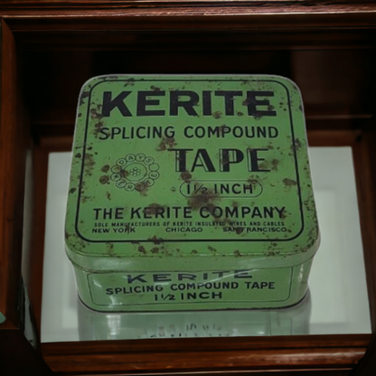 Vintage Kerite Brand Tin  Splicing Compound Tape