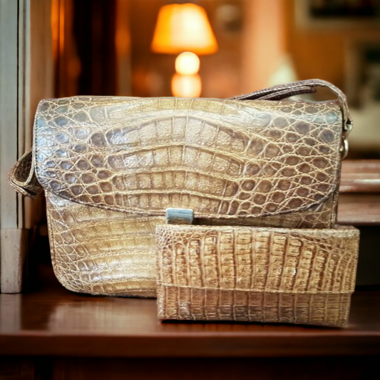 Vintage Designer Leather Purse Bag And Wallet Handbag