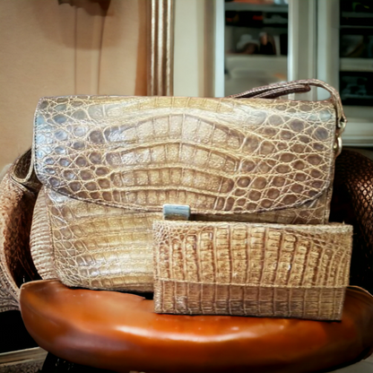 Vintage Designer Leather Purse Bag And Wallet Handbag