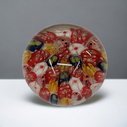 Millefiori Paperweight Art Glass Murano Candy Cane Glass Paperweight