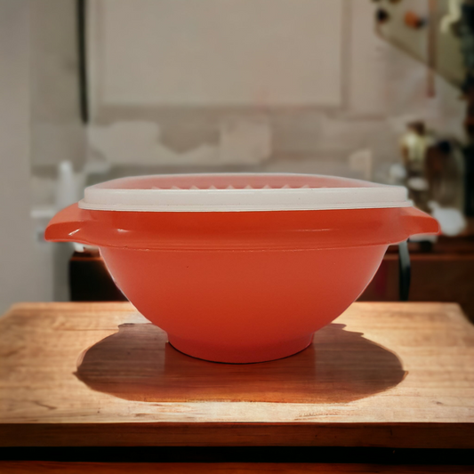Tupperware Orange Harvest Bowl With Servalier Lid