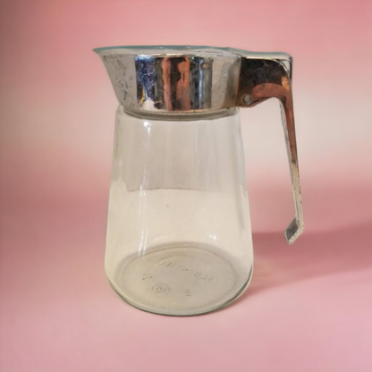 Retro Glass Pankcake Syrup Pitcher MCM Kitchen Decor