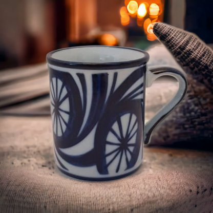 Vintage Nordic Coffee Tea Mug Wheels In The Wind