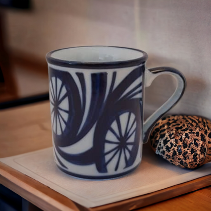 Vintage Nordic Coffee Tea Mug Wheels In The Wind