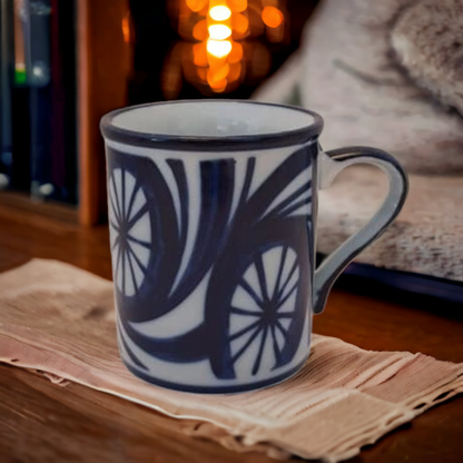 Vintage Nordic Coffee Tea Mug Wheels In The Wind