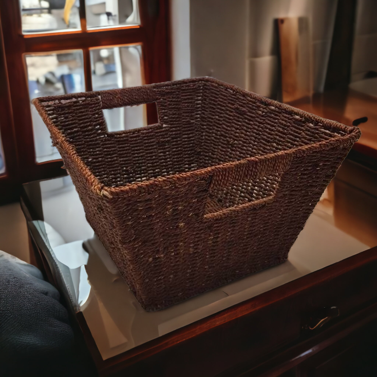 Vintage Wicker Sewing Basket Storage Organizer