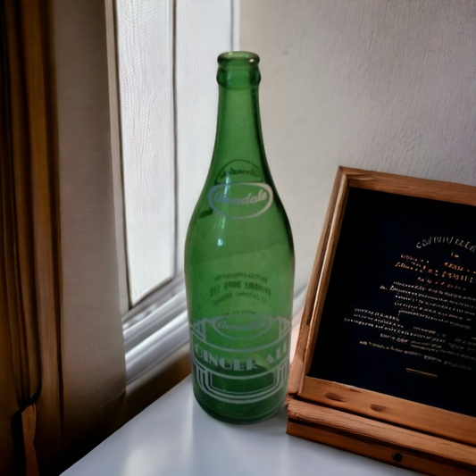 Vintage Pop Soda Bottle Avondale Ginger Ale Art Deco
