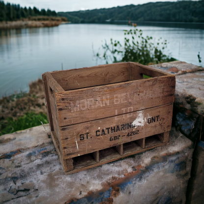 Vintage Wooden Pop Crate Moran Beverages St Catharines Ont.