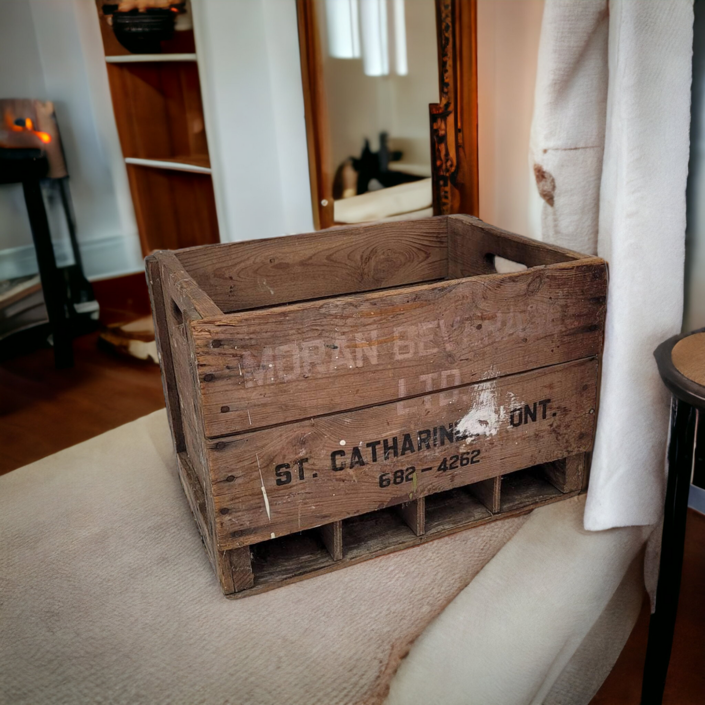 Vintage Wooden Pop Crate Moran Beverages St Catharines Ont.