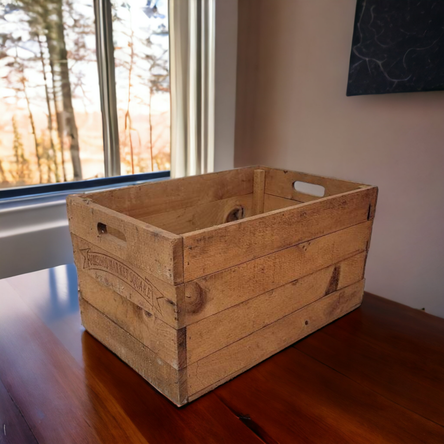 Rustic Wooden Produce Crate Fortinos Market Square