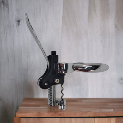 Wine Bottle Lever Corkscrew Hand Powered Portable Bar Accessory