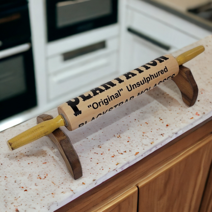 Retro Wooden Rolling Pin Plantation Blackstrap Molasses