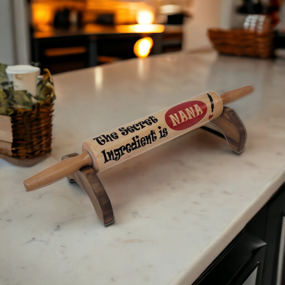 Rolling Pin The Secret Ingredient Is Nana Grandmother Gift