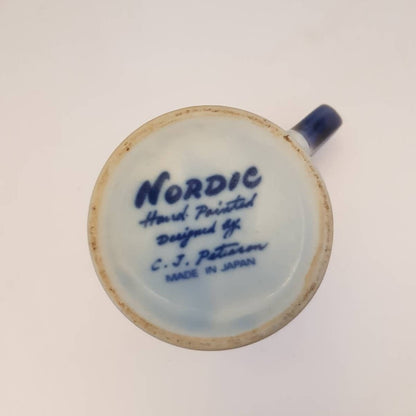 vintage Nordic coffee tea mug wheels in the wind