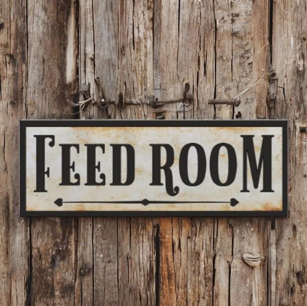 Feed Room Barn Or Stable Farm Sign