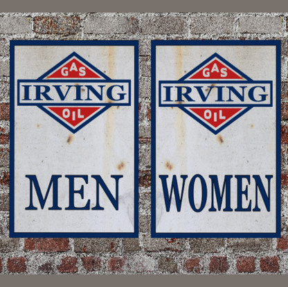 Bathroom Signs Men and Women Folk Art Various Styles