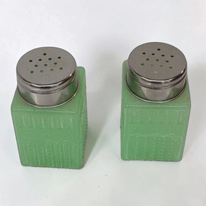 Vintage Jadeite Glass Salt & Pepper Shakers