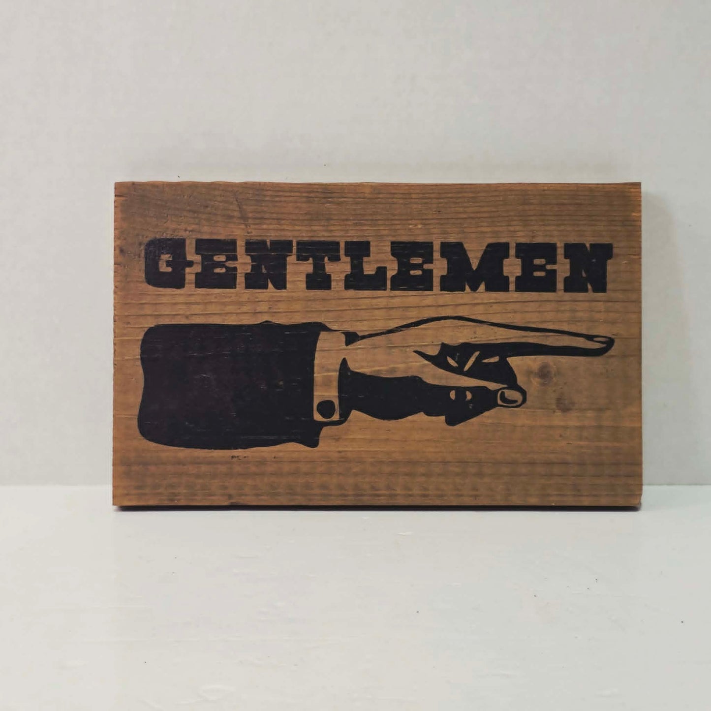 Ladies restroom sign
Gentlemen restroom sign
Wooden bathroom signs
Antique hand decor