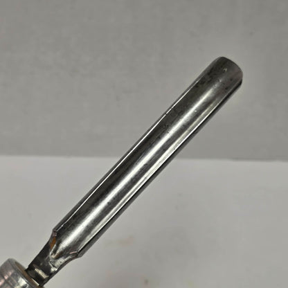 A substantial vintage woodturning gouge built for quality craftsmanship, shaping, and precision lathe work.