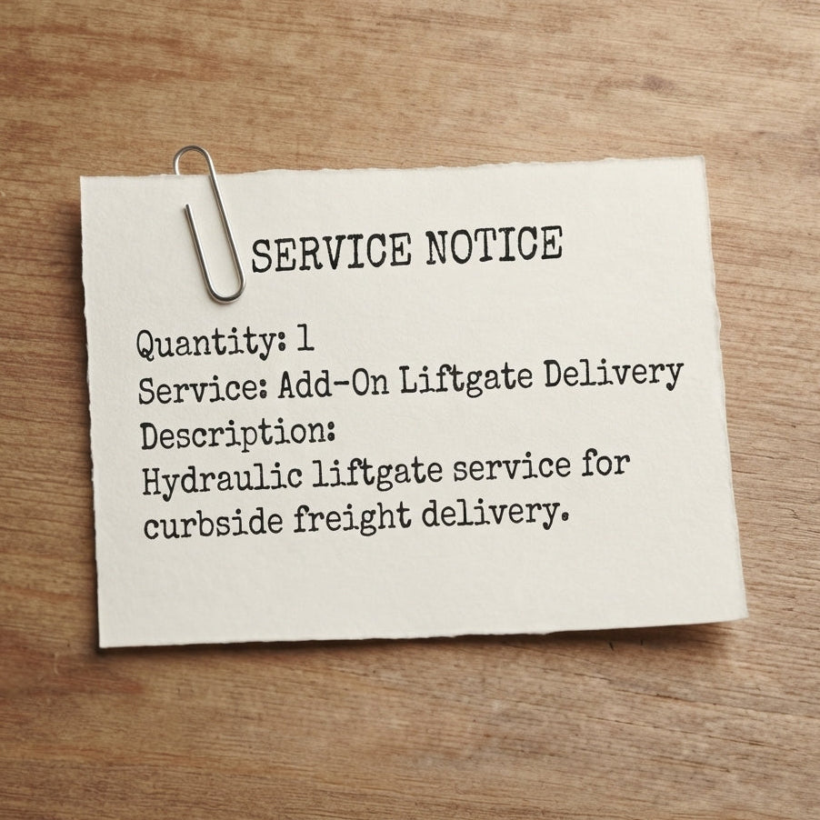 liftgate delivery fee notice 