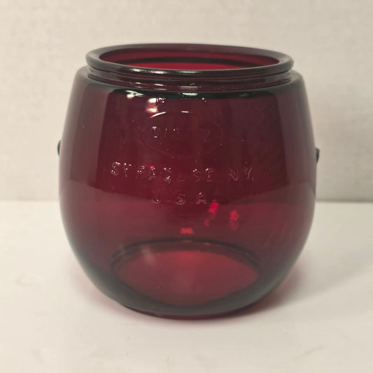 Mint condition Ruby Red Little Wizard globe by Dietz, Syracuse NY, USA.