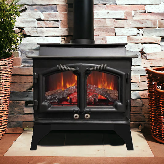 Lopi Wood Stove With Glass Doors Top Vent M 380
