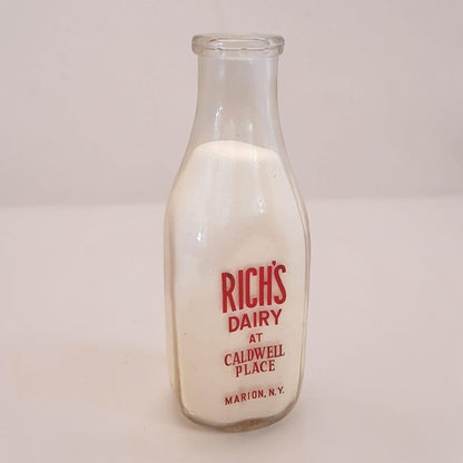 Antique Milk Bottle Rich's Dairy Caldwell Place New York