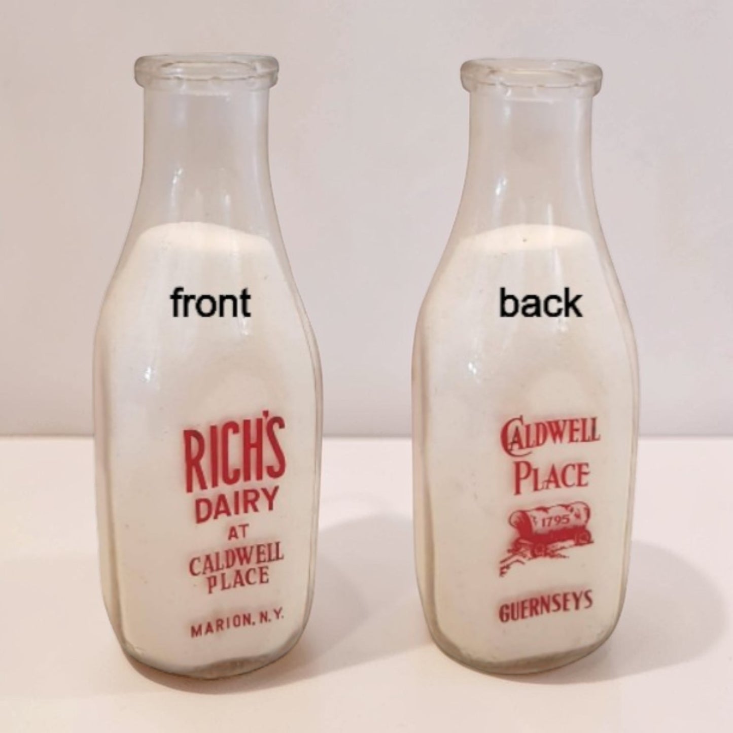 Antique Milk Bottle Rich's Dairy Caldwell Place New York