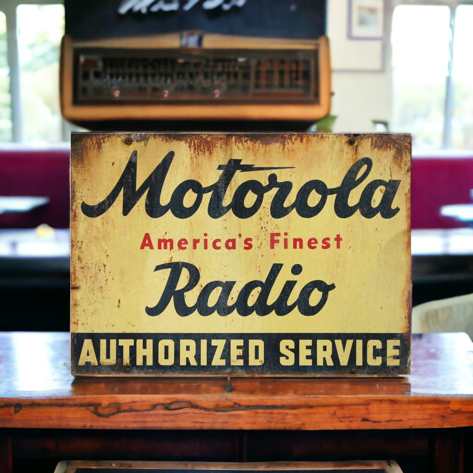 vintage motorola radio sign 