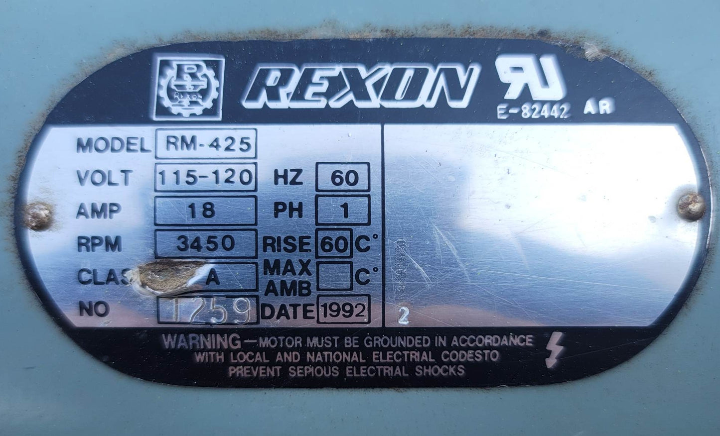 Rexon RM-425 2Hp Electric Motor 110/220 Volt