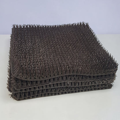 Set of 6 heavy duty plastic chicken nesting box pads 12x12 used for poultry nesting boxes and egg laying comfort.