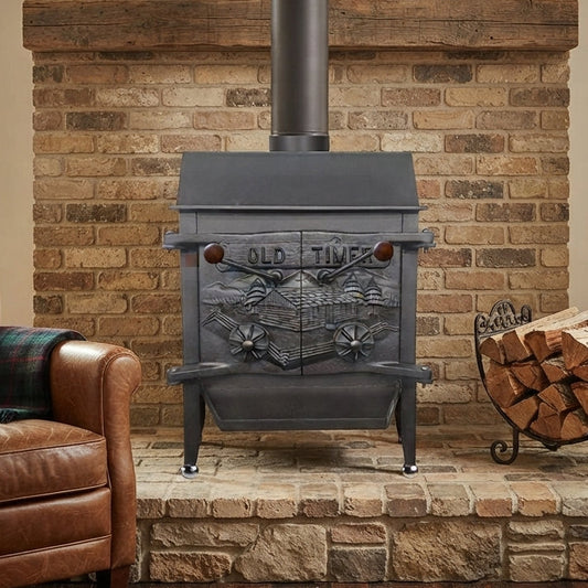 Old Timer Airtight Wood Stove – Refurbished 1,750 Sq Ft Top-Vent Wood Burning Stove
