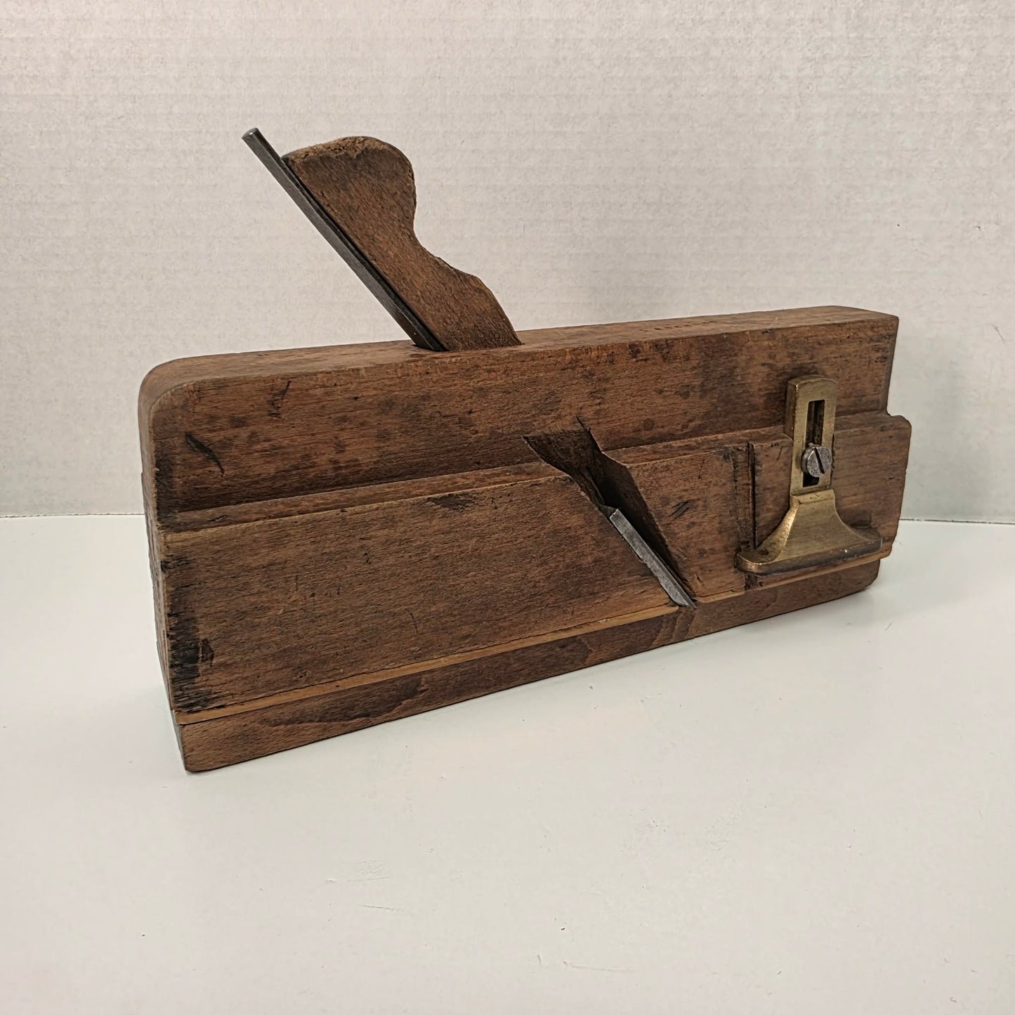 Antique Osborn Brothers Skew Rabbet Plane, London, Brass Depth Stop