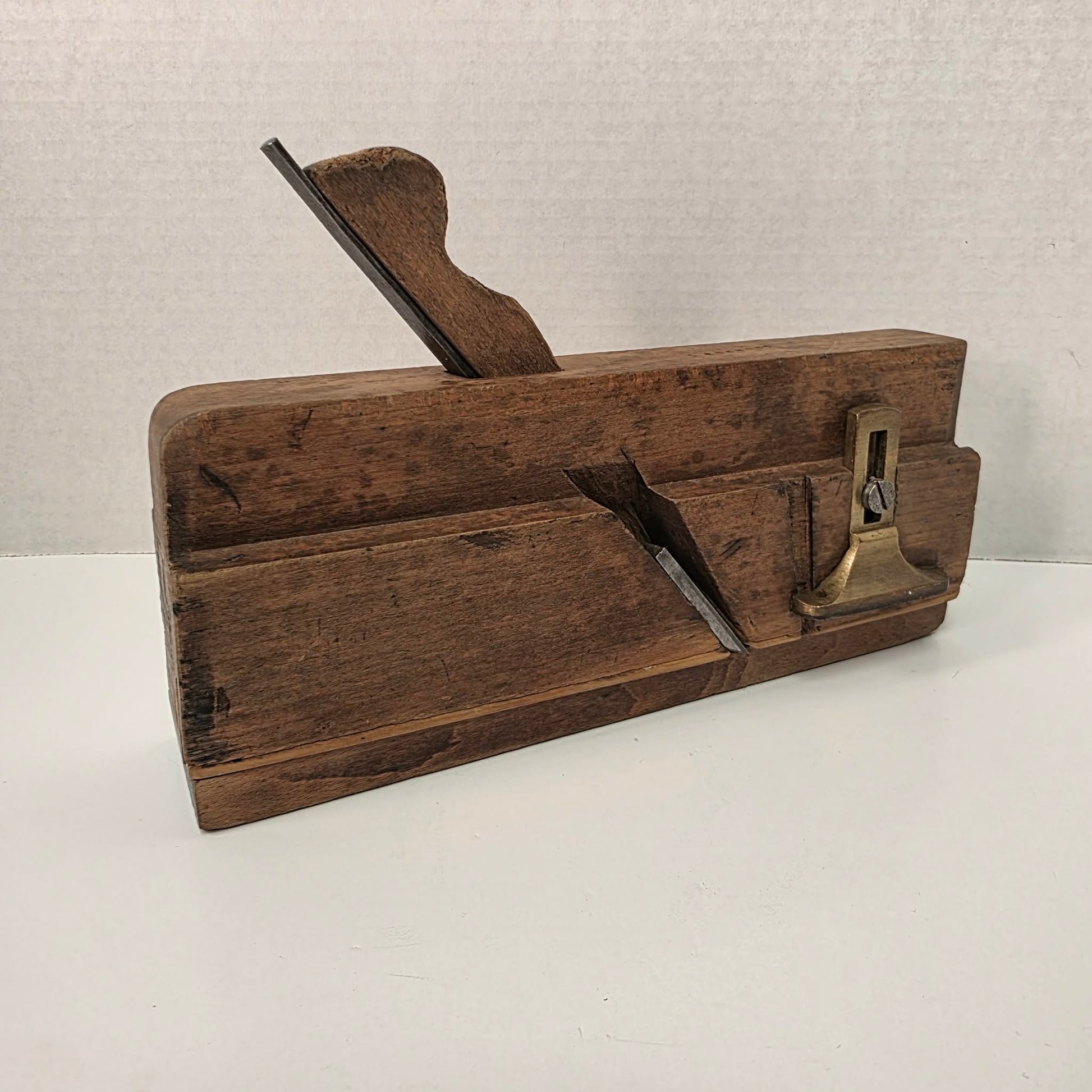 Antique Osborn Brothers Skew Rabbet Plane, London, Brass Depth Stop