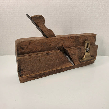 Antique Osborn Brothers Skew Rabbet Plane, London, Brass Depth Stop