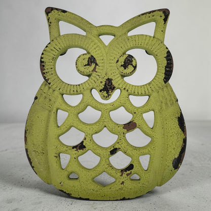 Rustic Owl Kitchen Pot Trivet – Handmade Collectible