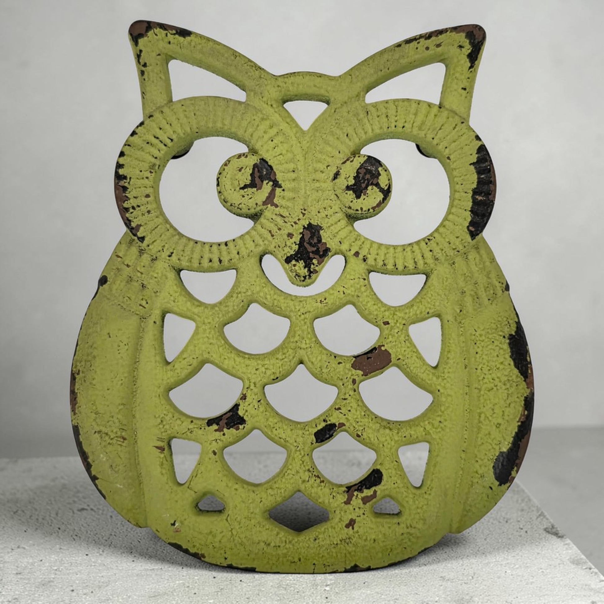 Rustic Owl Kitchen Pot Trivet – Handmade Collectible
